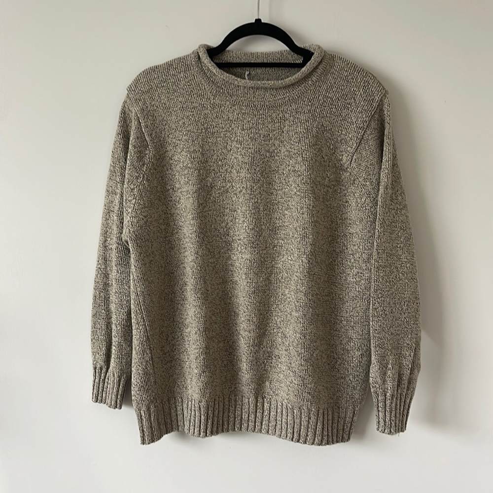 Neutral Mock-Neck Sweater